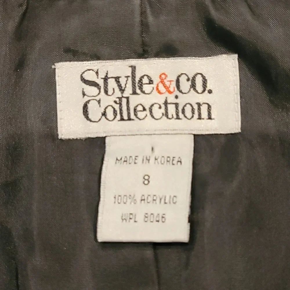 Style & Co Collection Black Checkered Jacket - Picture 7 of 7